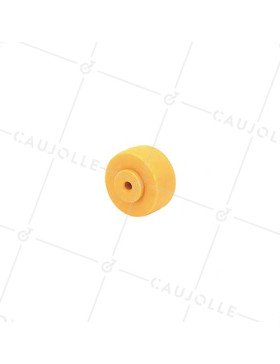 Ruota IN POLIPROPILENE ARANCIONE DIAMETRO 30 MM CARICO 15KG ASSE 4 MM - S2400 • Caujolle