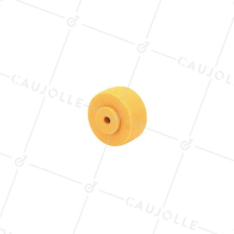 Ruota IN POLIPROPILENE ARANCIONE DIAMETRO 30 MM CARICO 15KG ASSE 4 MM - S2400 • Caujolle