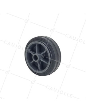 Ruota DI MANUTENZIONE IN GOMMA DIAMETRO 80MM CARICO 100KG ASSE 11MM - S230080 • Caujolle