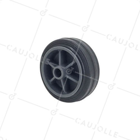 Ruota DI MANUTENZIONE IN GOMMA DIAMETRO 80MM CARICO 100KG ASSE 11MM - S230080 • Caujolle