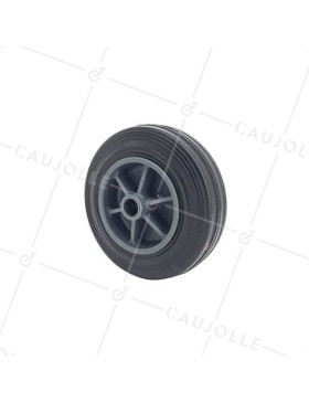 Ruota DI MANUTENZIONE IN GOMMA DIAMETRO 100MM CARICO 100KG ASSE 11 MM - S2300100L • Caujolle