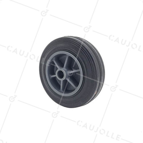 Ruota DI MANUTENZIONE IN GOMMA DIAMETRO 100MM CARICO 100KG ASSE 11 MM - S2300100L • Caujolle