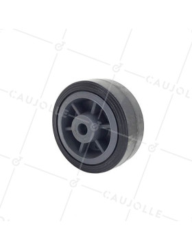 Ruota DI MANUTENZIONE IN GOMMA RINFORZATA DIAMETRO 100MM CARICO 125KG ASSE 13 MM - S2300100R • Caujolle