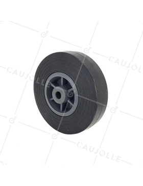 Ruota DI MANUTENZIONE IN GOMMA RINFORZATA DIAMETRO 150MM CARICO 130KG ASSE 13 MM - S2300150R • Caujolle