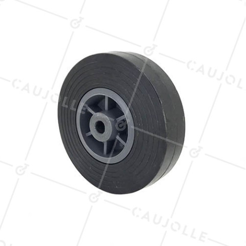 Ruota DI MANUTENZIONE IN GOMMA RINFORZATA DIAMETRO 150MM CARICO 130KG ASSE 13 MM - S2300150R • Caujolle
