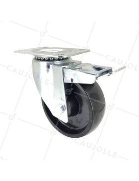Ruota PIVOTANTE CON FRENO RESISTENTE AL CALORE DIAMETRO 150 MM CARICO 200 KG - S2 270° 150AF • Caujolle