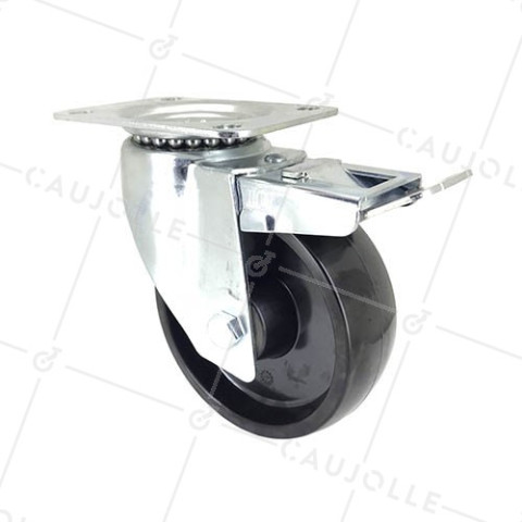 Ruota PIVOTANTE CON FRENO RESISTENTE AL CALORE DIAMETRO 150 MM CARICO 200 KG - S2 270° 150AF • Caujolle