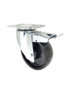Ruota PIVOTANTE CON FRENO RESISTENTE AL CALORE DIAMETRO 150 MM CARICO 200 KG - S2 270° 150AF