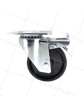 Ruota PIVOTANTE CON FRENO RESISTENTE AL CALORE DIAMETRO 150 MM CARICO 200 KG - S2 270° 150AF
