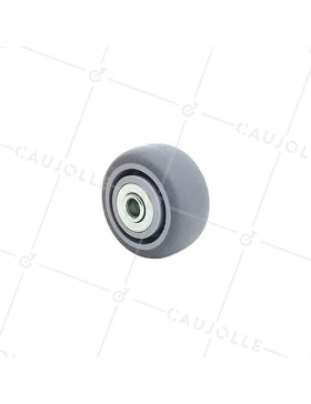 Ruota GOMMA MORBIDA CON Cuscinetto A SFERE DIAMETRO 50 MM ASSE 8 MM CARICO 50 KG - S15/50RB • Caujolle