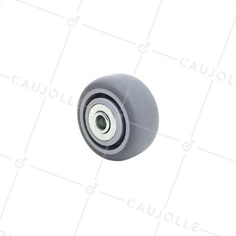 Ruota GOMMA MORBIDA CON Cuscinetto A SFERE DIAMETRO 50 MM ASSE 8 MM CARICO 50 KG - S15/50RB • Caujolle