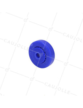 Ruota DI CARRELLO A PROFILO PIATTO PER CONVEYOR AEREO Cuscinetto INOX DIAMETRO 49 MM CARICO 60 KG ASSE 8 MM • Caujolle