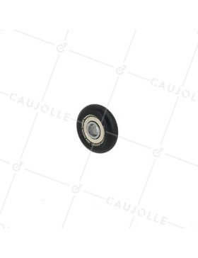 Ruota A PROFILO BOMBA PER PORTA DI ARMADIO SCORREVOLE DIAMETRO 26 MM CARICO 35 KG ASSE 6 MM • Caujolle