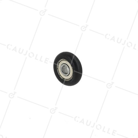 Ruota A PROFILO BOMBA PER PORTA DI ARMADIO SCORREVOLE DIAMETRO 26 MM CARICO 35 KG ASSE 6 MM • Caujolle