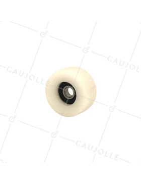Ruota A PROFILO PIATTO PER VETRINA SCORREVOLE DIAMETRO 40 MM CARICO 50KG ASSE 8 MM • Caujolle