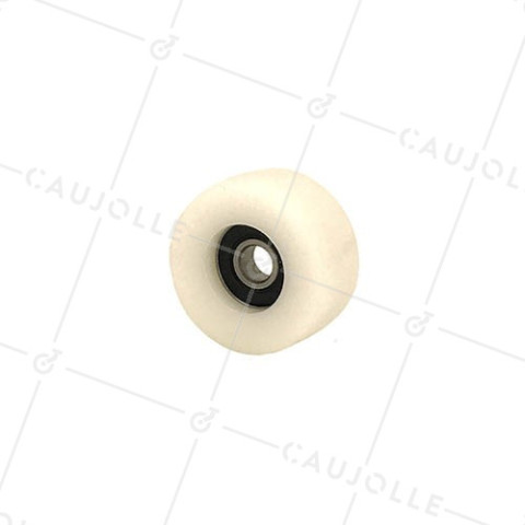 Ruota A PROFILO PIATTO PER VETRINA SCORREVOLE DIAMETRO 40 MM CARICO 50KG ASSE 8 MM • Caujolle