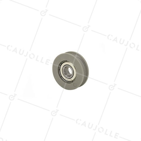 Ruota PER PORTA A MURO DI DIAMETRO 32 MM PER RAIL TONDO DI 6 MM CARICO 30 KG ASSE 8 MM • Caujolle