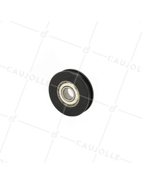 Ruota PER PORTA DI ARMADIO DIAMETRO 41 MM PER RAIL TONDO DI 6 MM CARICO 70 KG ASSE 10 MM • Caujolle