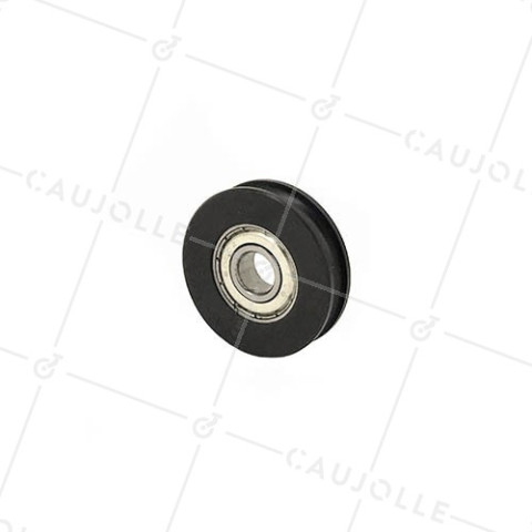 Ruota PER PORTA DI ARMADIO DIAMETRO 41 MM PER RAIL TONDO DI 6 MM CARICO 70 KG ASSE 10 MM • Caujolle