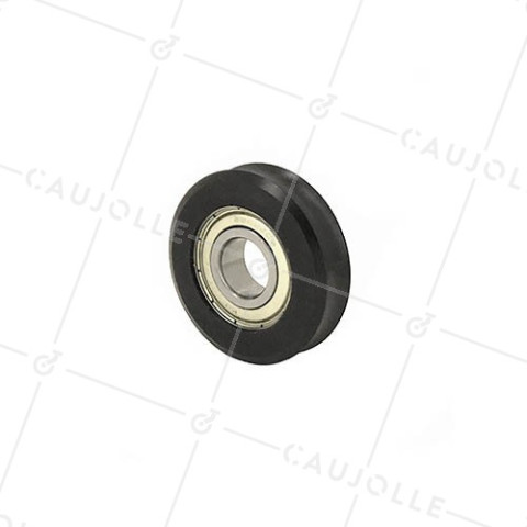Ruota PER PORTA A SCOMPARSA DIAMETRO 50 MM PER RAIL TONDO DA 9 MM CARICO 110 KG ASSE 10 MM • Caujolle