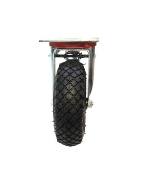 Ruota GONFIABILE TUTTO TERRE PIVOTANTE CON FRENO DIAMETRO 260 MM CARICO 80 KG