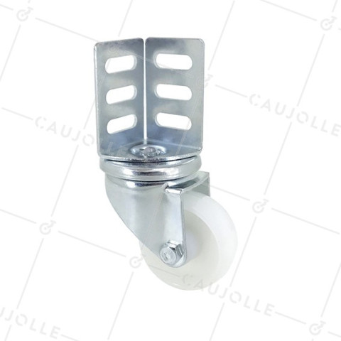 Ruota A FISSAGGIO ANGOLARE IN NYLON DIAMETRO 50 MM CARICO 30 KG - S88N • Caujolle