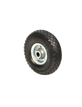 RUEDA DE CARRETILLA DE MANO INFLADA CON LLANTA DE CHAPA, DIÁMETRO DE 260 MM, CARGA DE 150 KG Y EJE DE 25 MM - S2700T (NEUMÁTICO 