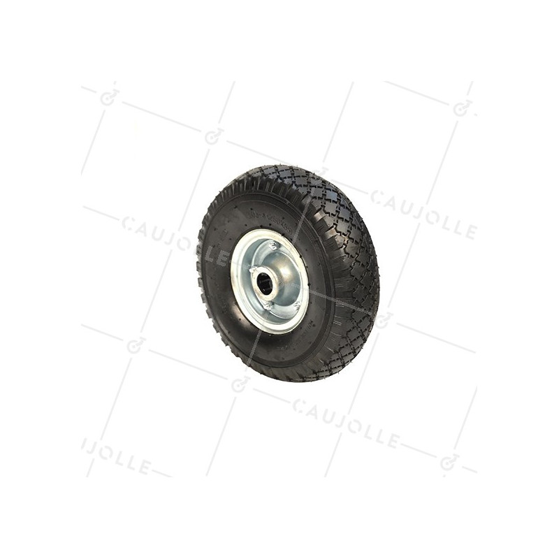 RUEDA DE CARRETILLA DE MANO INFLADA CON LLANTA DE CHAPA, DIÁMETRO DE 260 MM, CARGA DE 150 KG Y EJE DE 25 MM - S2700T (NEUMÁTICO 