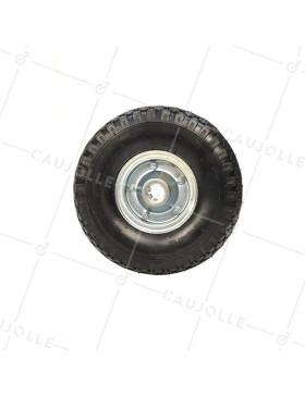 RUEDA DE CARRETILLA DE MANO INFLADA CON LLANTA DE CHAPA, DIÁMETRO DE 260 MM, CARGA DE 150 KG Y EJE DE 25 MM - S2700T (NEUMÁTICO 
