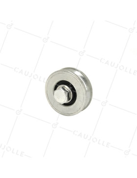 Ruota DI PORTALE SCORREVOLE A Gola TONDA DIAMETRO 40 MM PER RAIL TONDO DI 8 MM CARICO 140 KG ASSE 8 MM - GAGR40 • Caujolle