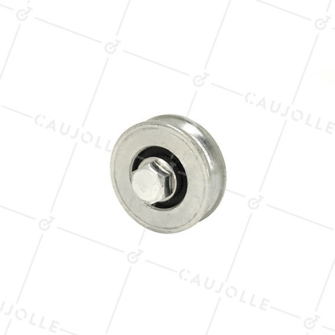 Ruota DI PORTALE SCORREVOLE A Gola TONDA DIAMETRO 40 MM PER RAIL TONDO DI 8 MM CARICO 140 KG ASSE 8 MM - GAGR40 • Caujolle