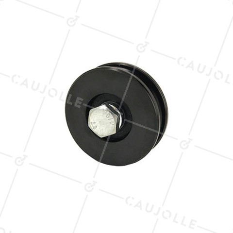 Ruota PER PORTA SCORREVOLE NERA RESISTENTE DIAMETRO 60 MM PER RAIL TONDO DA 10 MM CARICO 200 KG ASSE 10 MM - GAGR60N • Caujolle