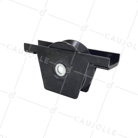 Ruota DI PORTA NERA DA INCASSO SUPER RESISTENTE A Gola TRIANGOLARE DIAMETRO 80 MM CARICO 600KG - MTSPE GV80 NERA • Caujolle