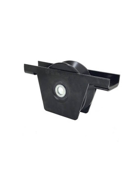 Ruota DI PORTA NERA DA INCASSO SUPER RESISTENTE A Gola TRIANGOLARE DIAMETRO 80 MM CARICO 600KG - MTSPE GV80 NERA