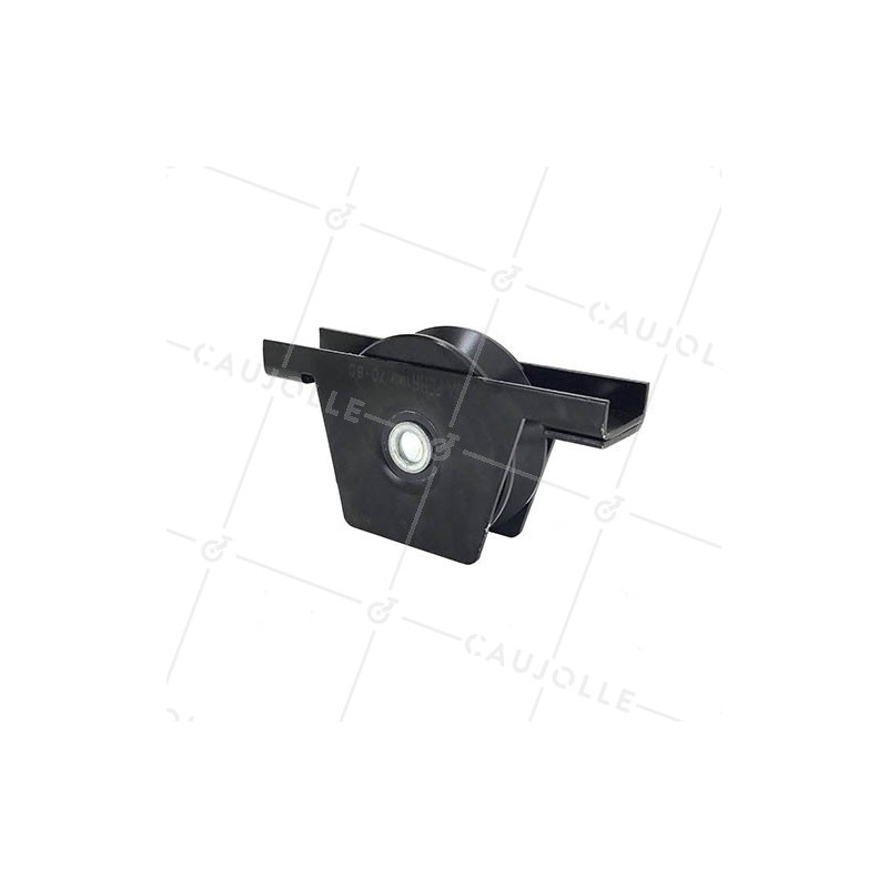 Ruota DI PORTA NERA DA INCASSO SUPER RESISTENTE A Gola TRIANGOLARE DIAMETRO 80 MM CARICO 600KG - MTSPE GV80 NERA