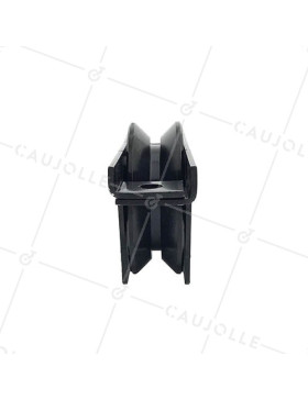 Ruota DI PORTA NERA DA INCASSO SUPER RESISTENTE A Gola TRIANGOLARE DIAMETRO 80 MM CARICO 600KG - MTSPE GV80 NERA