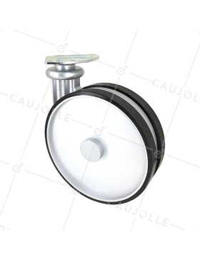 Ruota DESIGN GRIGIO PER DIVANO DIAMETRO 185 MM CARICO 80 KG - TWINNED180P • Caujolle