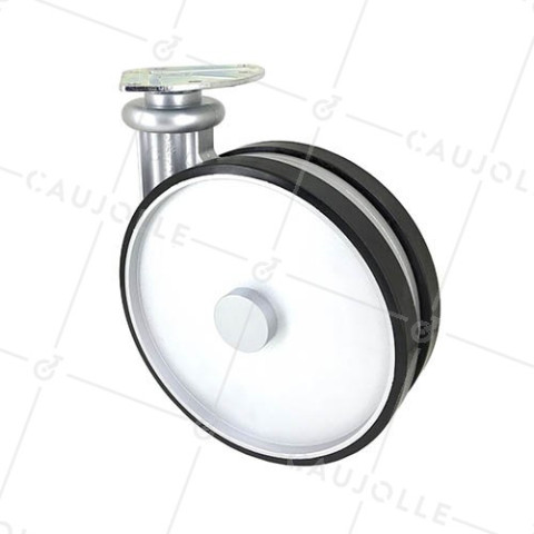 Ruota DESIGN GRIGIO PER DIVANO DIAMETRO 185 MM CARICO 80 KG - TWINNED180P • Caujolle