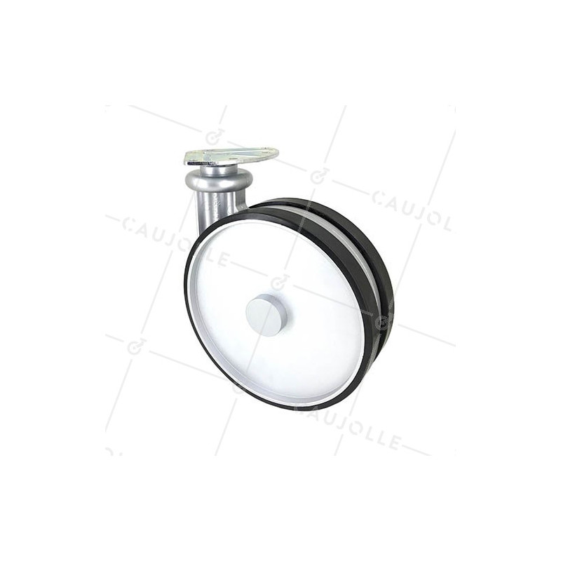 Ruota DESIGN GRIGIO PER DIVANO DIAMETRO 185 MM CARICO 80 KG - TWINNED180P