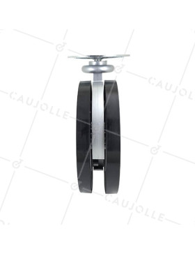 Ruota DESIGN GRIGIO PER DIVANO DIAMETRO 185 MM CARICO 80 KG - TWINNED180P