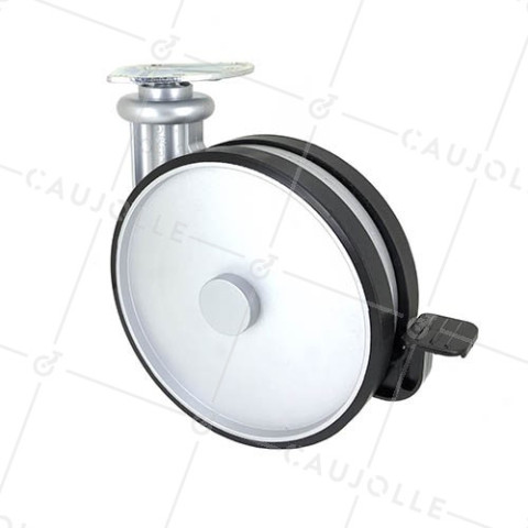Ruota DESIGN GRIGIO PER DIVANO DIAMETRO 185 MM CARICO 80 KG - TWINNED180P/AF • Caujolle