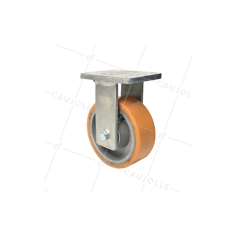 Ruota FISSA IN POLIURETANO DIAMETRO 200 MM CARICO 1400 KG - STEC 200F