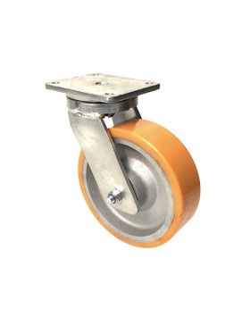 Ruota PIVOTANTE IN FONTE POLIURETANO DIAMETRO 250 MM CARICO 1800 KG - STEC 250PIV
