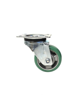 Ruota PIVOTANTE IN POLIURETANO SUPER ELASTICO PREMIUM DIAMETRO 125 MM CARICO 400KG - S76V125P