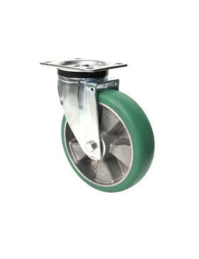 Ruota PIVOTANTE IN POLIURETANO SUPER ELASTICO PREMIUM DIAMETRO 200MM CARICO 500KG - S76V 200