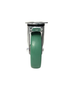 Ruota PIVOTANTE A FRENO IN POLIURETANO SUPER ELASTICO PREMIUM DIAMETRO 200MM CARICO 500KG - S76V200PAF