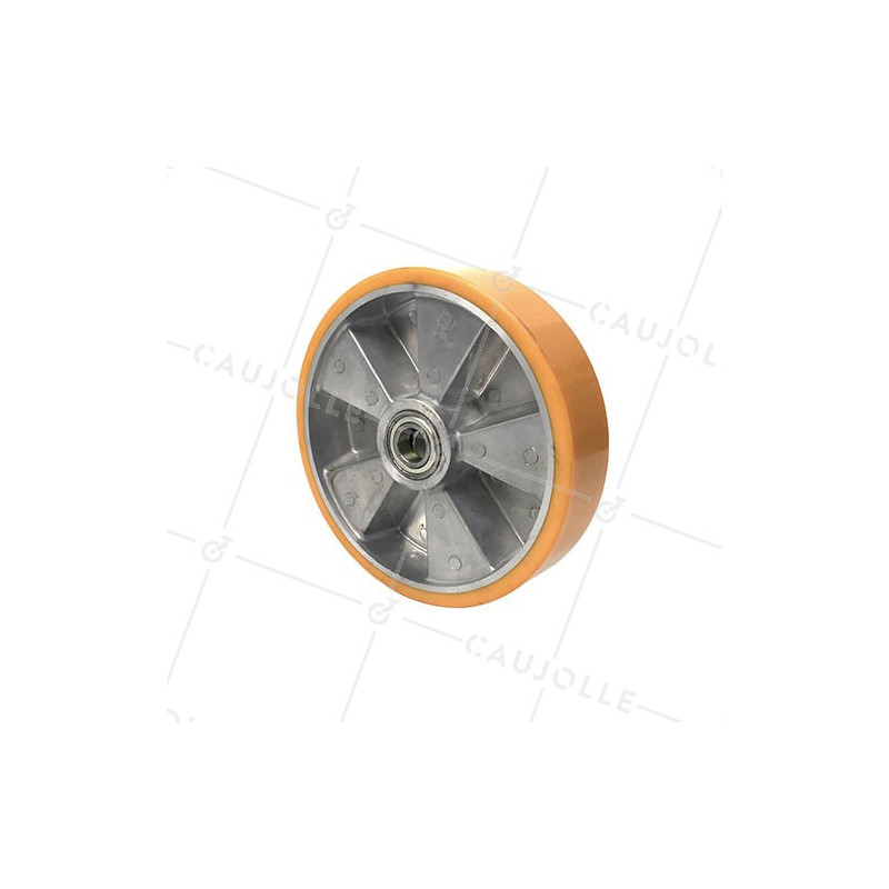 Ruota poliuretano industriale diametro 250 mm asse 25 mm
