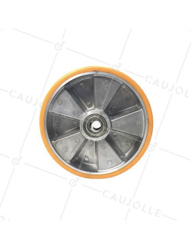 Ruota poliuretano industriale diametro 250 mm asse 25 mm