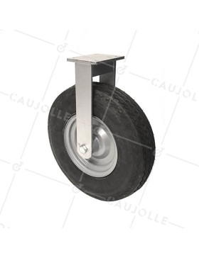 Ruota GONFIABILE FISSO FORMATO MOLTO GRANDE DIAMETRO 414 MM CARICO 300 KG- S21-1-400FISSO • Caujolle