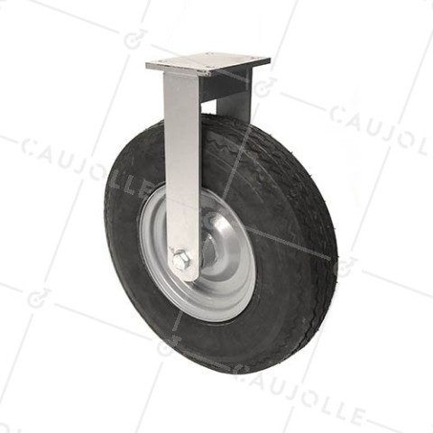 Ruota GONFIABILE FISSO FORMATO MOLTO GRANDE DIAMETRO 414 MM CARICO 300 KG- S21-1-400FISSO • Caujolle